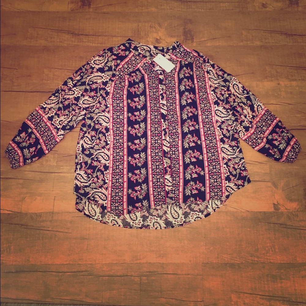 Black white And pink tunic 💞